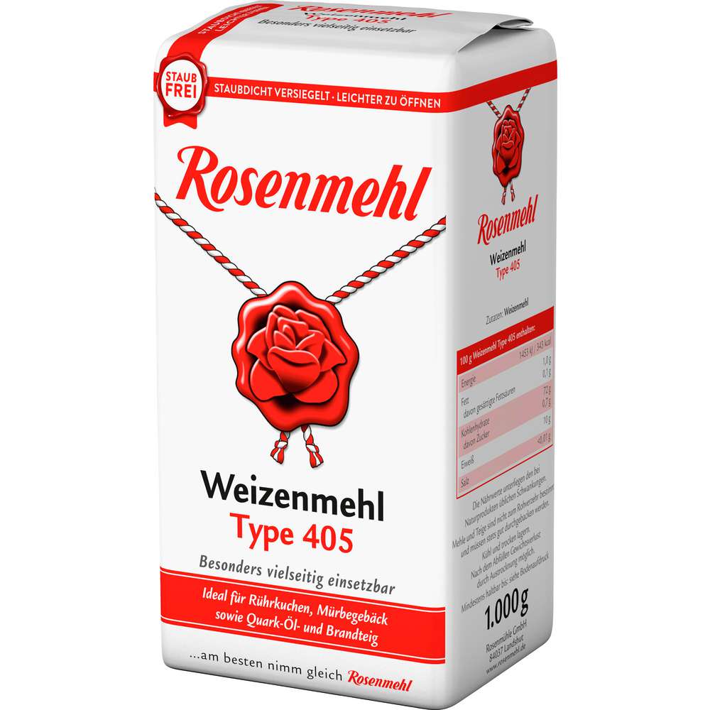 Produktabbildung Rosenmehl Weizenmehl, Typ 405