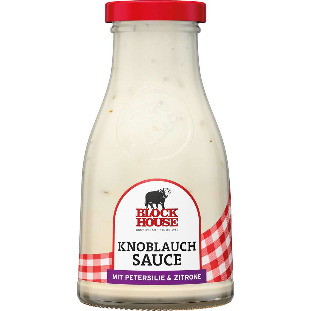 Produktabbildung Block House Knoblauchsauce, mit Petersilie und Zitronennote