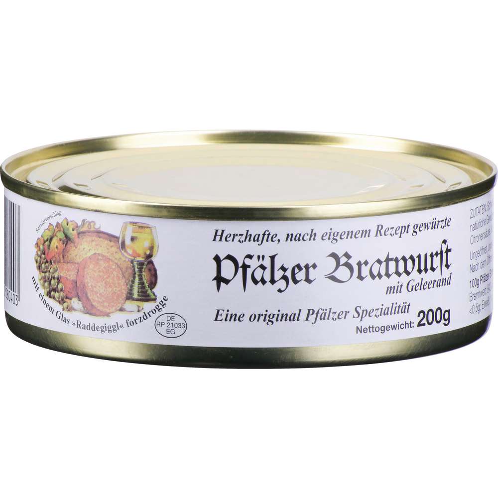 Produktabbildung Steiner Pfälzer Bratwurst aus der Dose