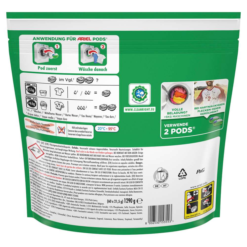 Produktabbildung Ariel Universal-Waschmittel Pods, Unstoppables