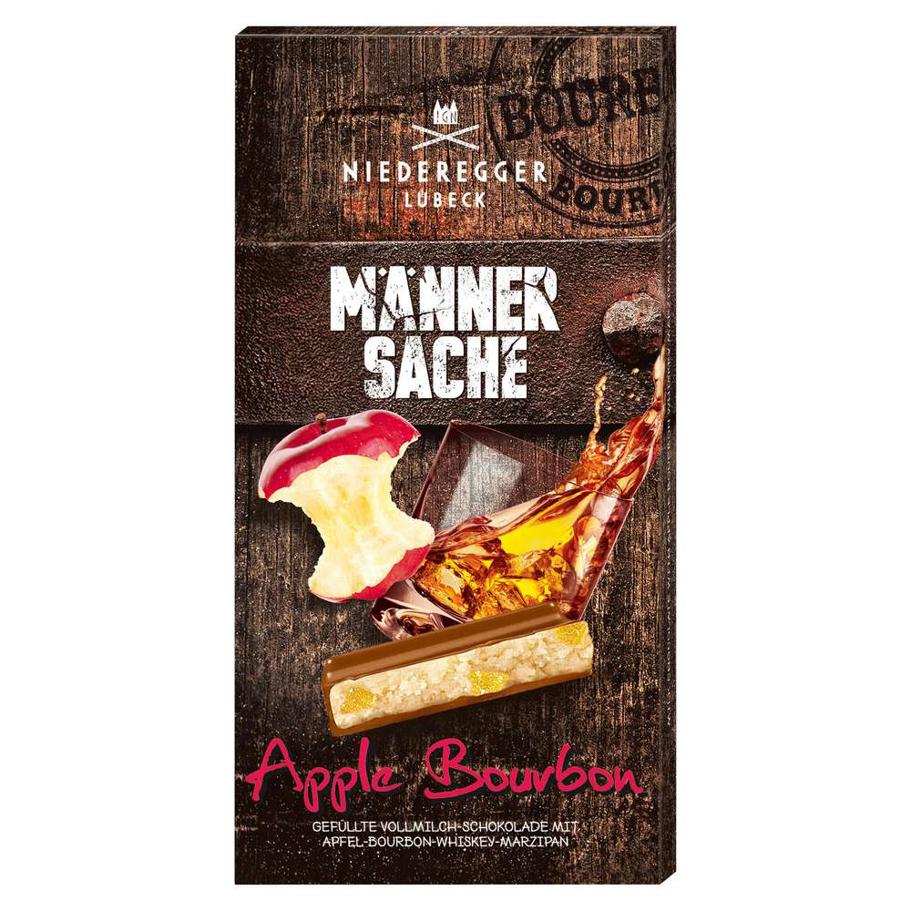 Produktabbildung Niederegger Tafelschokolade, Männersache, Apple Bourbon