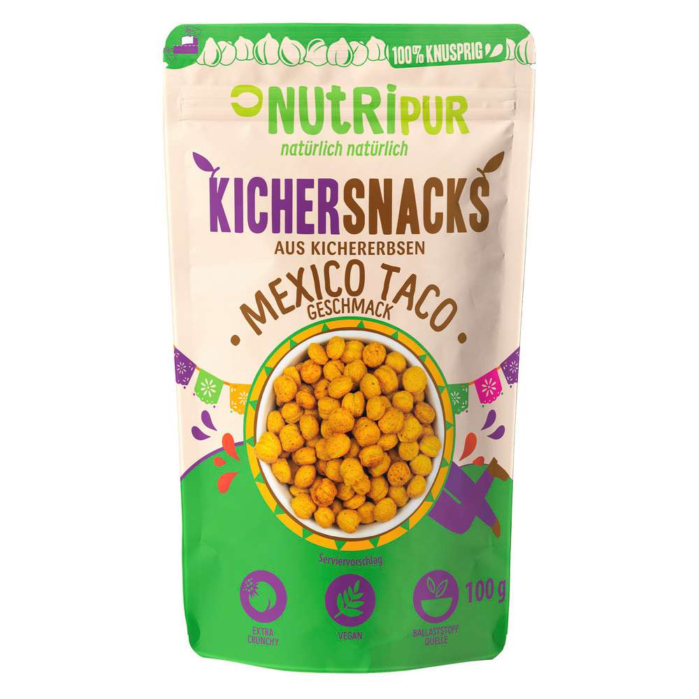 Produktabbildung Nutripur Kichersnacks Mexico Taco