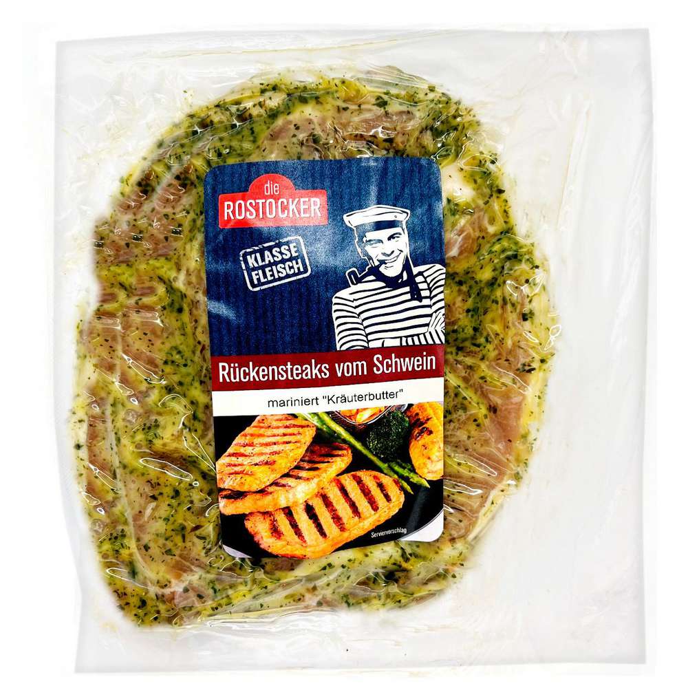Produktabbildung Rostocker Schweine-Rückensteaks Kräuter