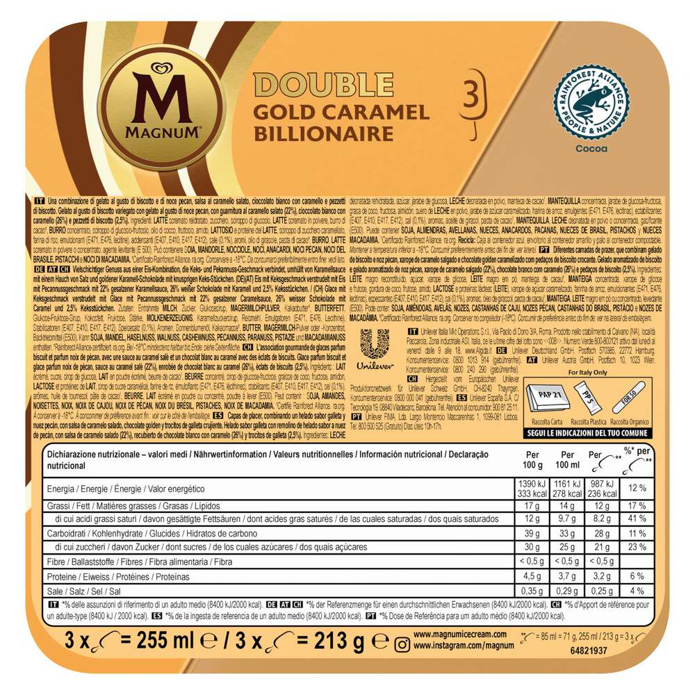 Produktabbildung Magnum Stiel-Eis Double, Caramel