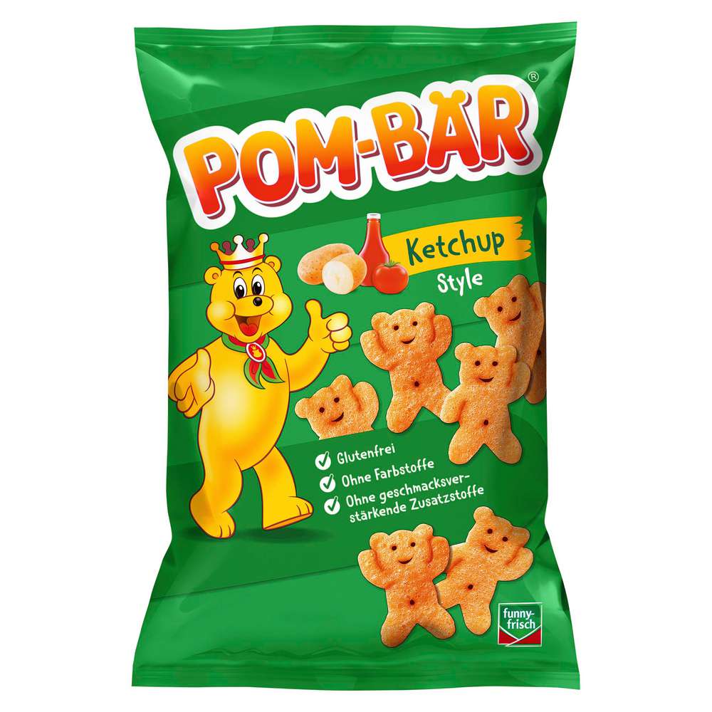 Produktabbildung Pom-Bär Chips, Ketchup Style