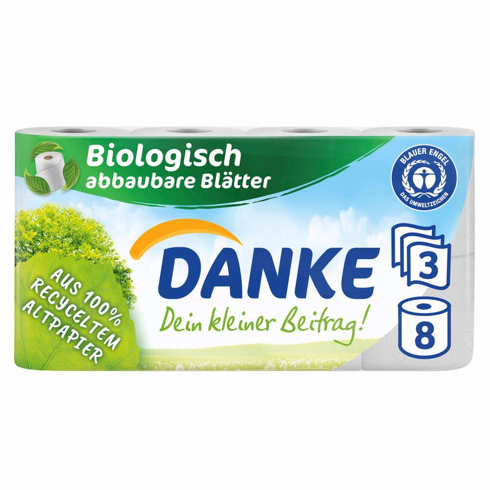 Produktabbildung Danke Toilettenpapier 3-lagig