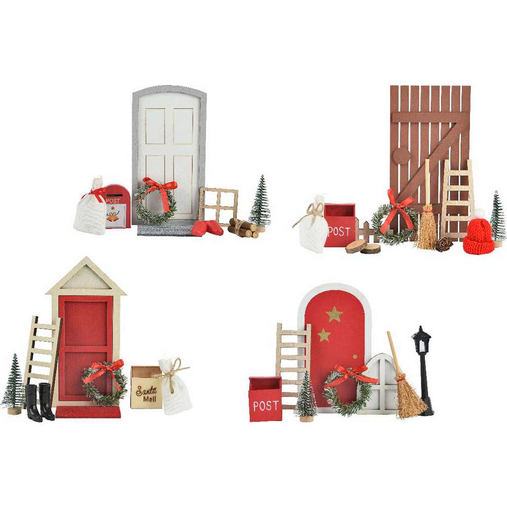 Produktabbildung Kaemingk Weihnachtstüren aus Sperrholz, sortiert