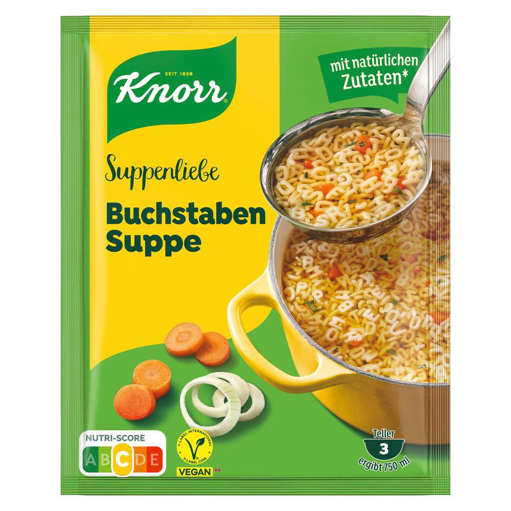 Produktabbildung Knorr Suppenliebe Buchstaben Suppe
