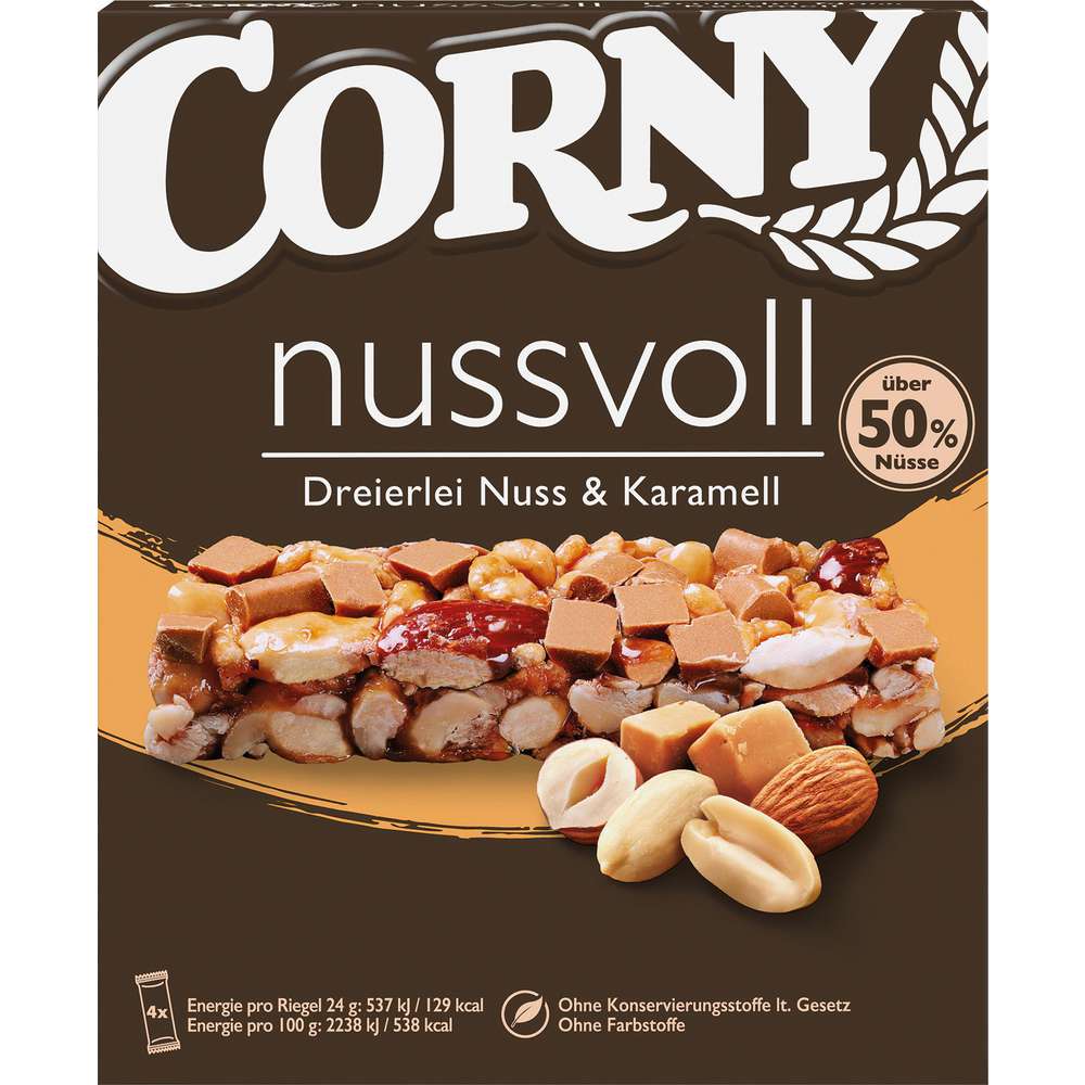Produktabbildung Corny Müsliriegel Nussvoll, Drei Nuss & Karamell