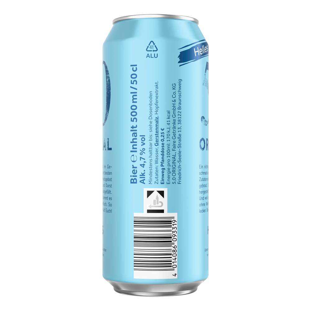 Produktabbildung Oettinger Original Helles Bier 5%