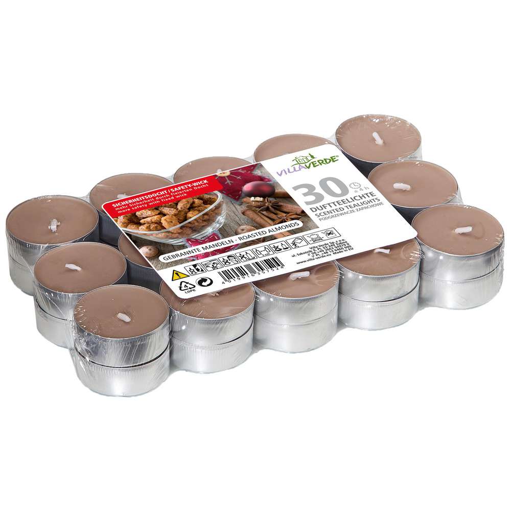 Produktabbildung Villa Verde Duftteelichter, gebrannte Mandeln