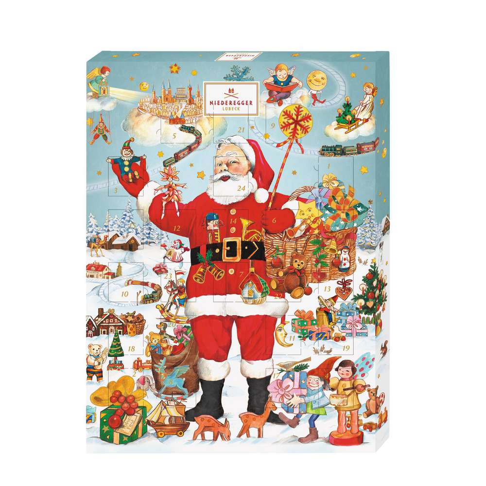 Produktabbildung Niederegger Adventskalender Pralinen, Weihnachtsmann