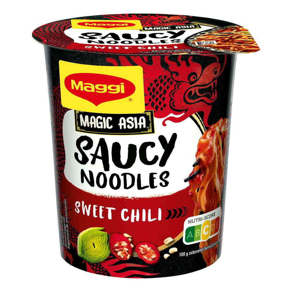 Produktabbildung Maggi Fertiggericht Magic Asia, Saucy Noodles, Sweet Chili