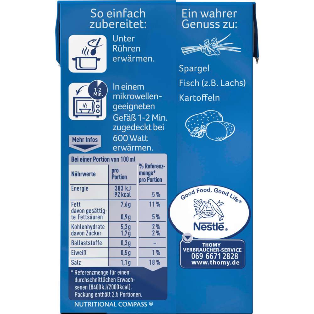 Produktabbildung Thomy Les Sauces, Hollandaise mit Gartenkräutern