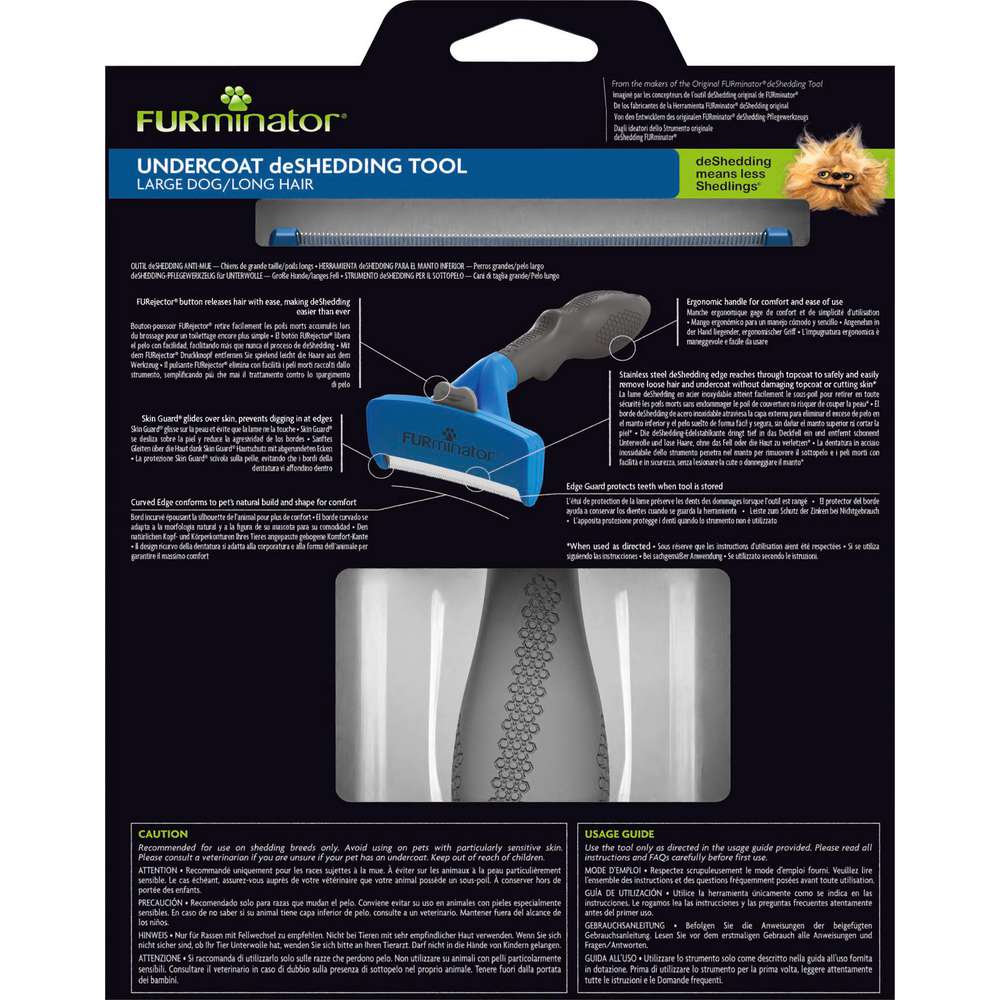 Produktabbildung Tetra Pflegewerkzeug Furminator für langhaarige Hunde, Größe L
