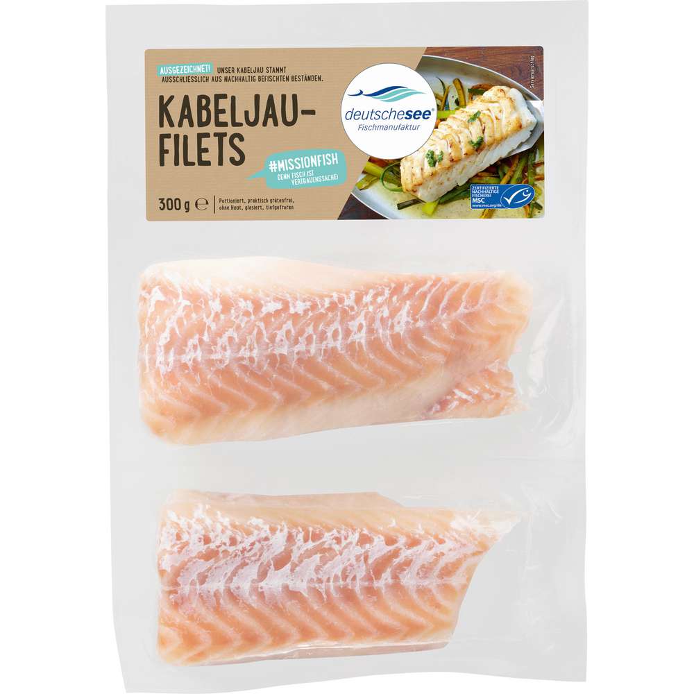 Produktabbildung Deutsche See Kabeljaufilet, tiefgekühlt