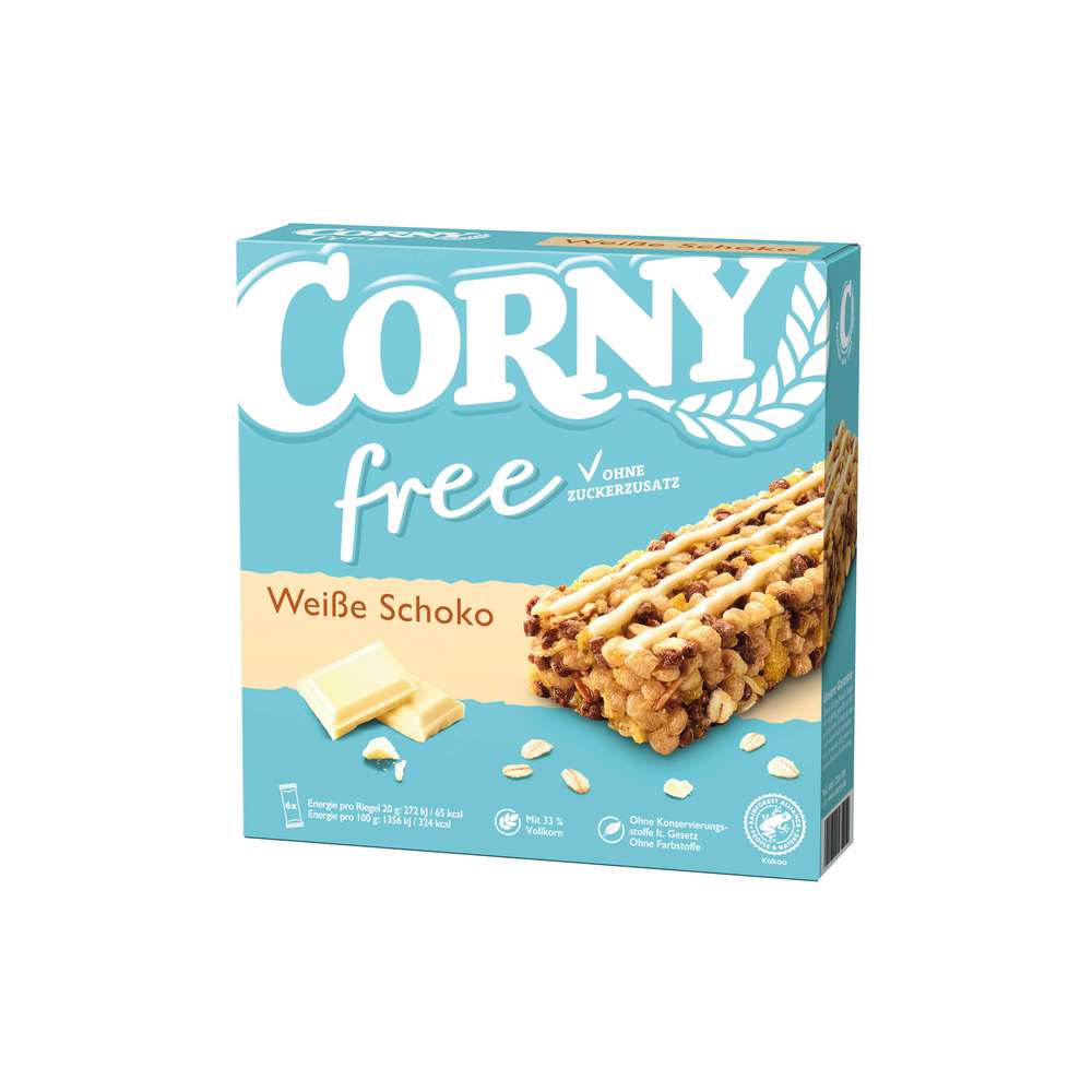 Produktabbildung Corny Müsliriegel Free, weiße Schoko