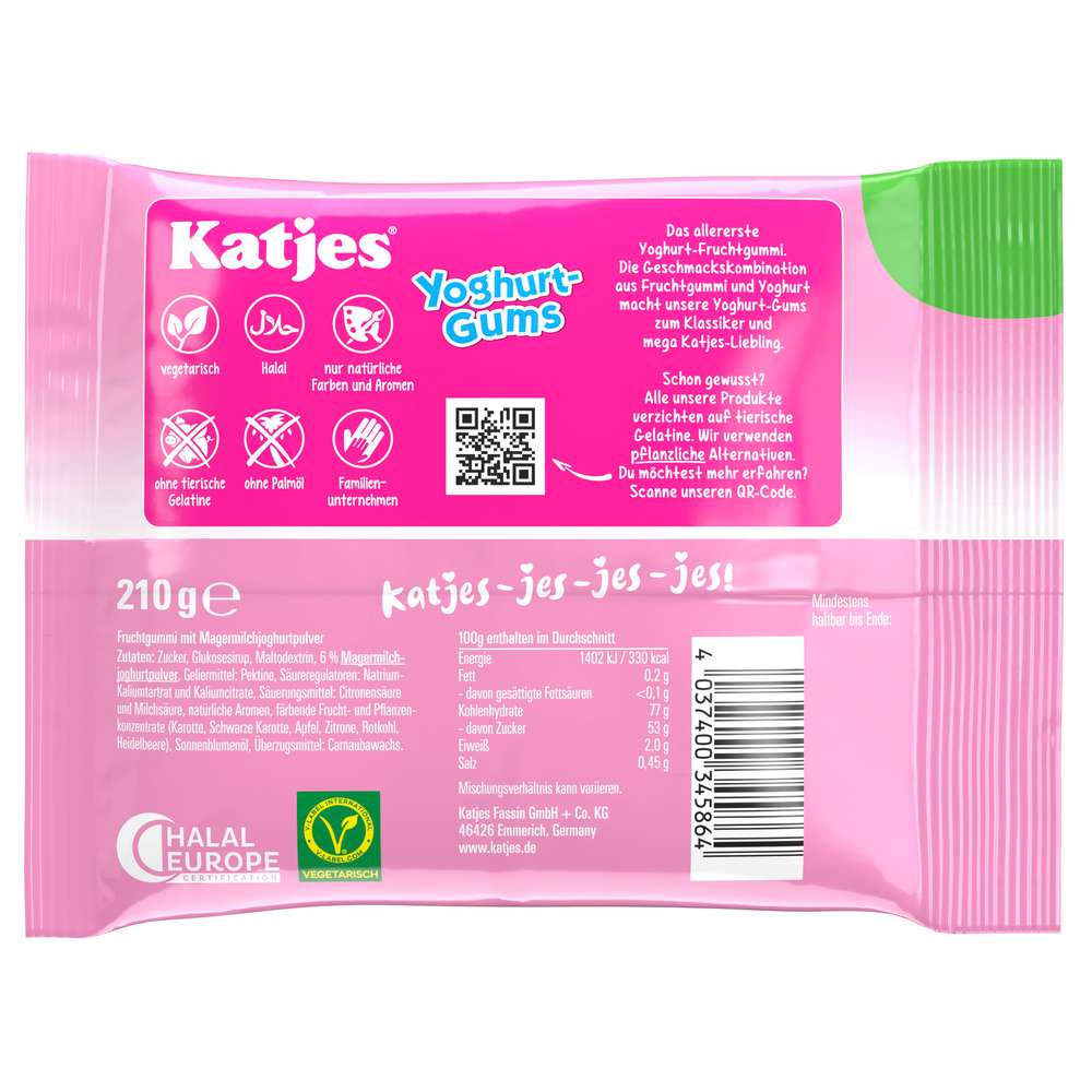 Produktabbildung Katjes Fruchtgummi Yoghurt-Gums, Vegan