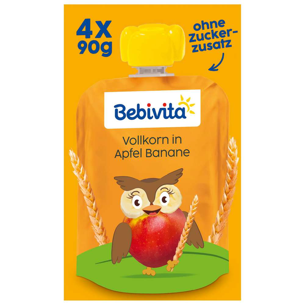 Produktabbildung Bebivita Quetschie Vollkorn in Apfel Banane