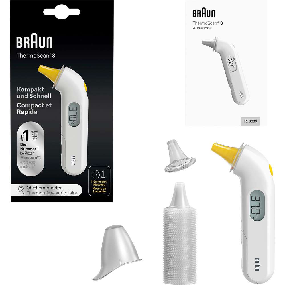 Produktabbildung Braun Fieberthermometer ThermoScan 3 IRT3030