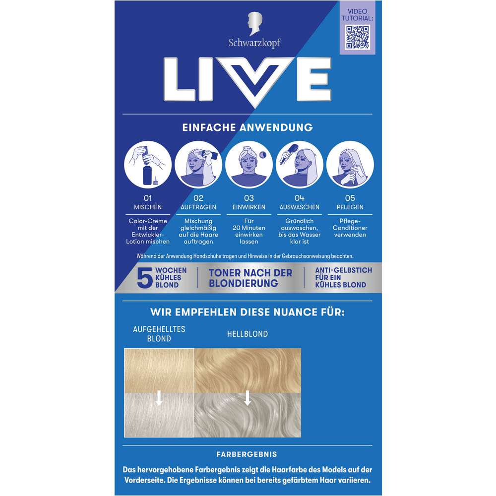 Produktabbildung Schwarzkopf LIVE Blonde Perfector Toner, T1 Ice White