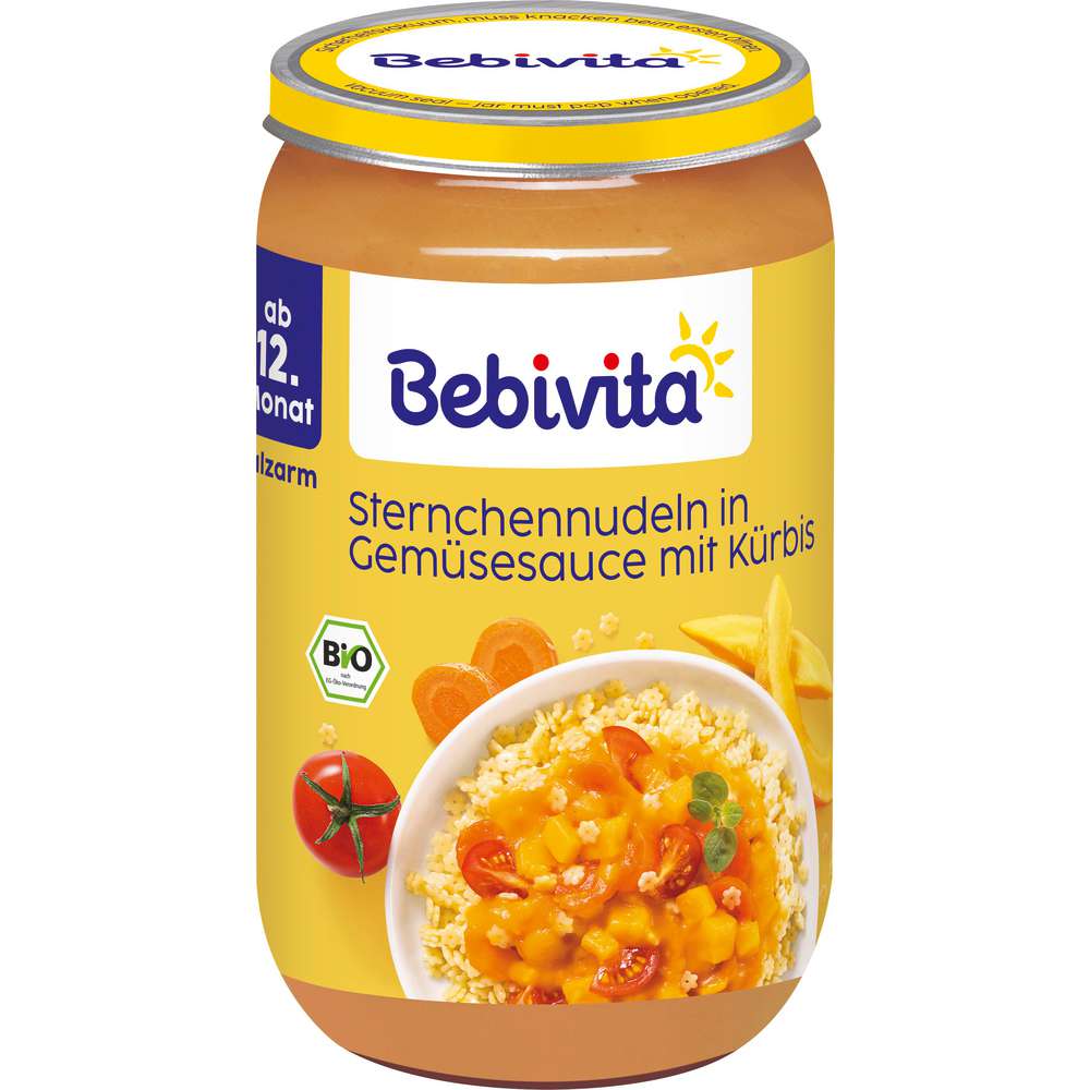 Produktabbildung Bebivita Babynahrung Menü, Sternchennudeln