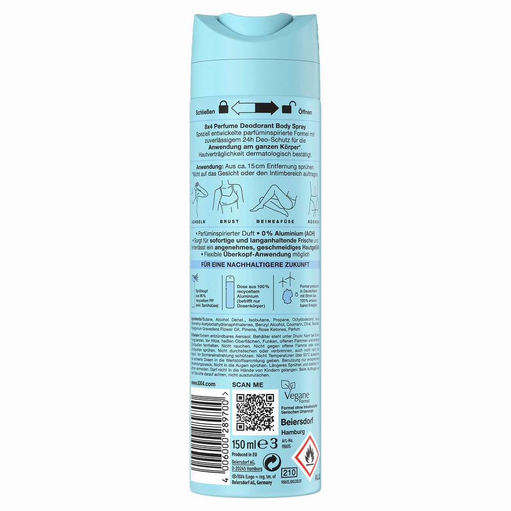 Produktabbildung 8x4 Deo Spray Perfume, Sugar Sky