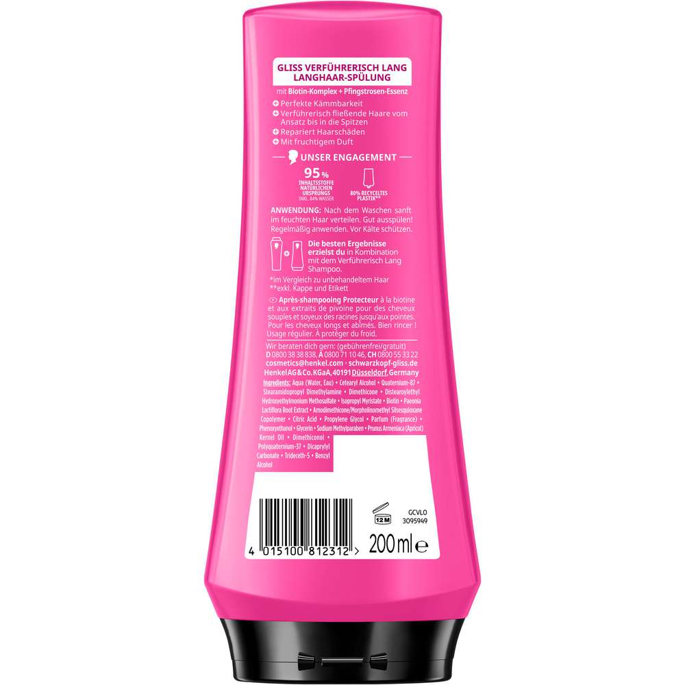Produktabbildung Schwarzkopf Gliss Kur Haarspülung, Verführerisch Lang