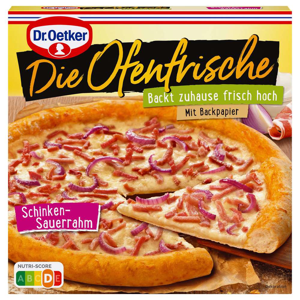 Produktabbildung Dr. Oetker Pizza Ofenfrische Schinken-Sauerrahm, tiefgekühlt