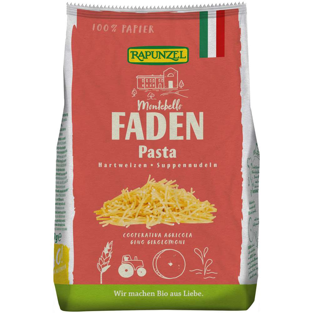 Produktabbildung Rapunzel Bio Faden Suppennudeln, Pasta
