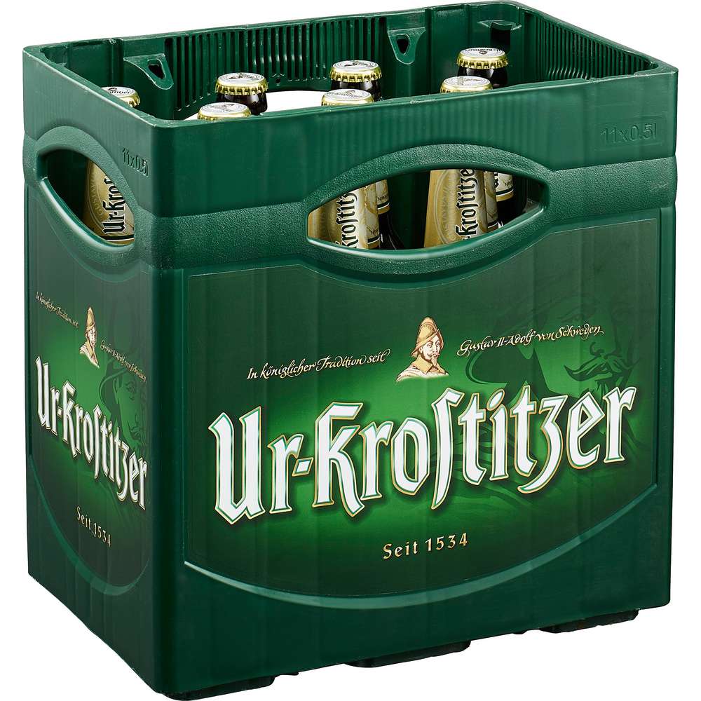 Produktabbildung Ur-Krostitzer Feinherbes Pilsener Bier, 4,9 % (11x 0,500 Liter)