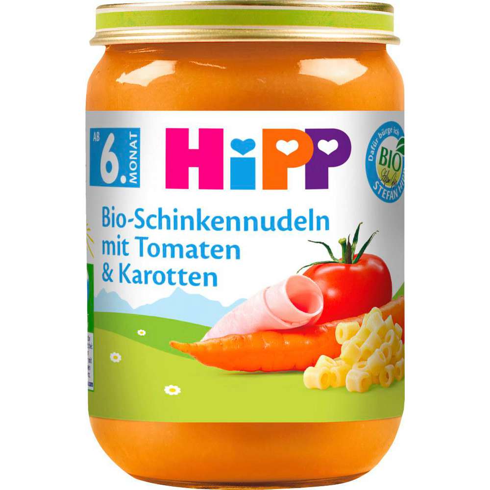 Produktabbildung Hipp Babynahrung Menü, Schinkennudeln