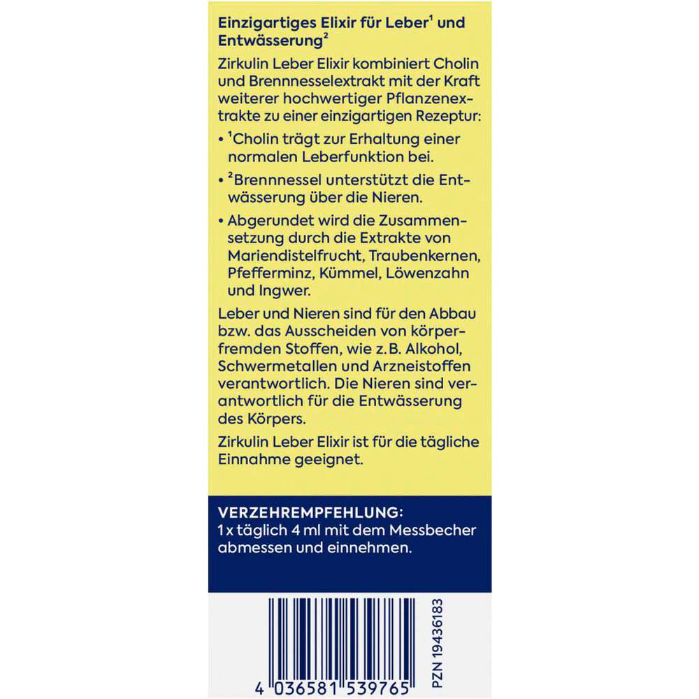 Produktabbildung Zirkulin Leber-Elixir