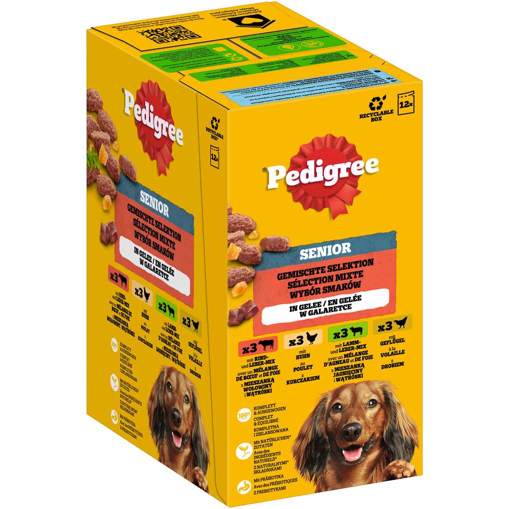 Produktabbildung Pedigree Hunde-Nassfutter Senior, Geflügel/Sauce