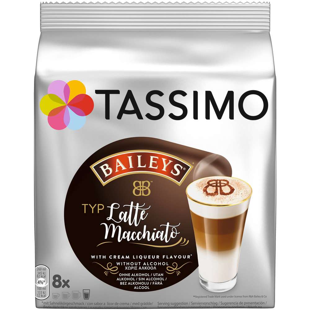 Produktabbildung Tassimo Kaffee Kapseln, Latte Macchiato Baileys