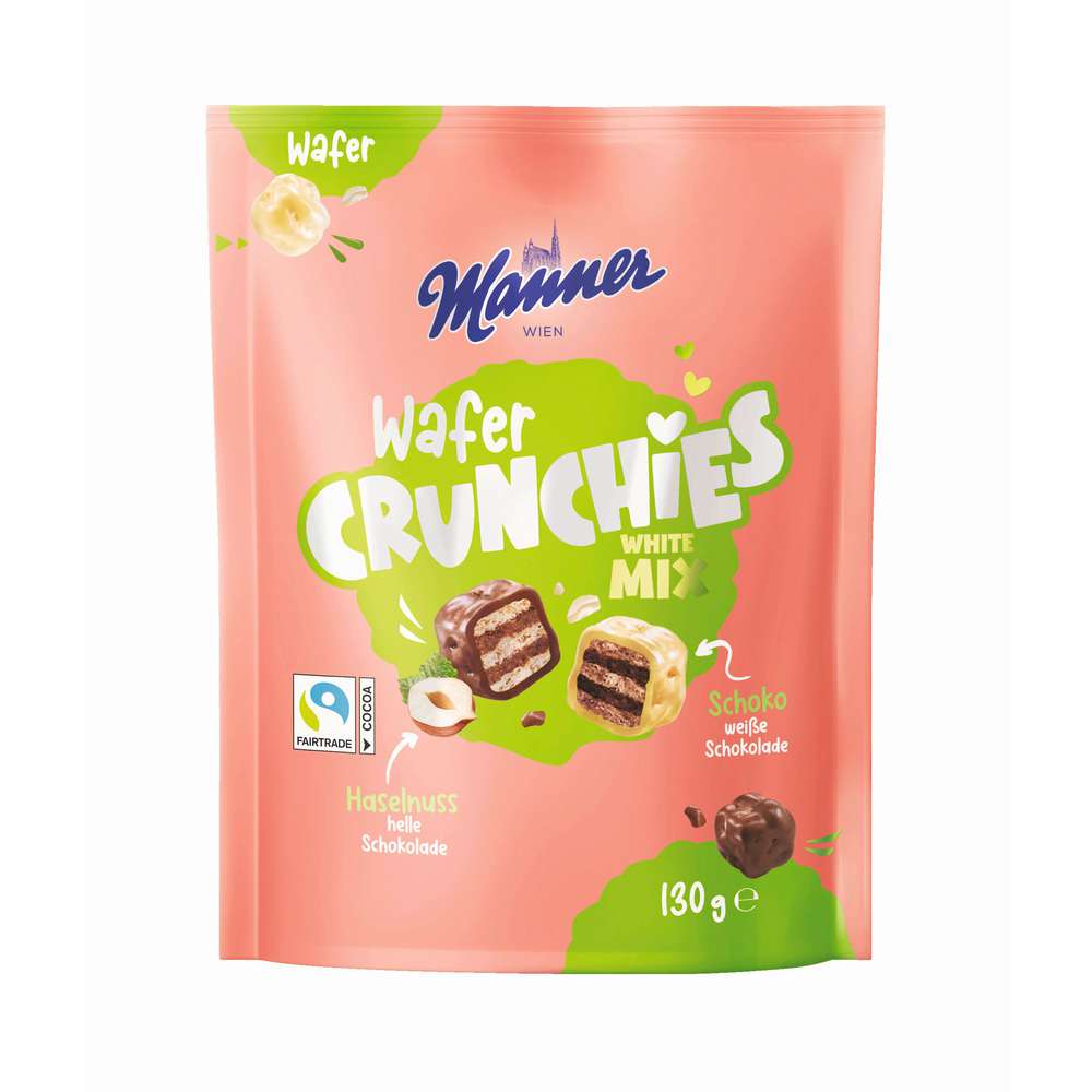 Produktabbildung Manner Wafer Crunchies White Mix