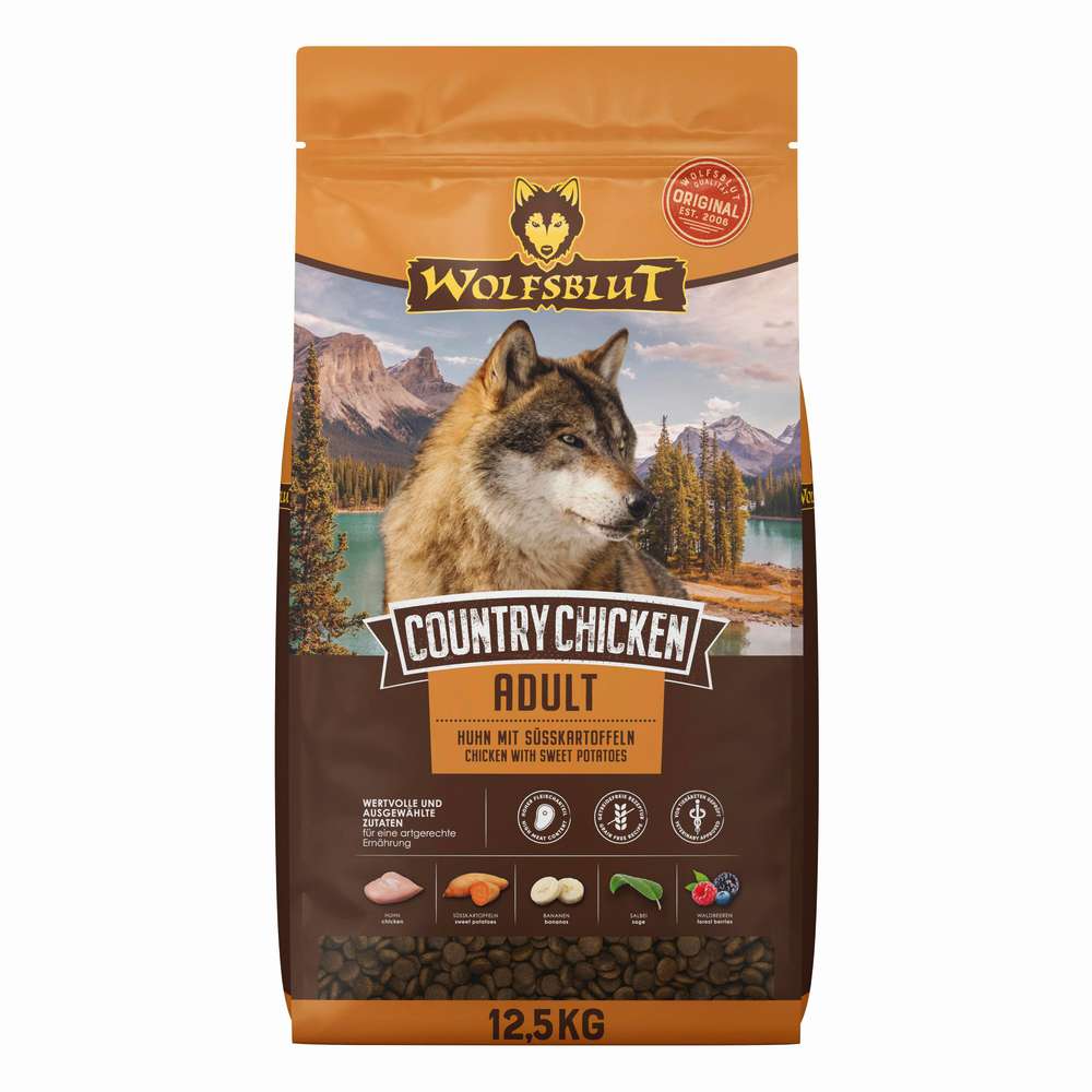 Produktabbildung Wolfsblut Hunde-Trockenfutter Chickeria Adult, Huhn/Süßkartoffel