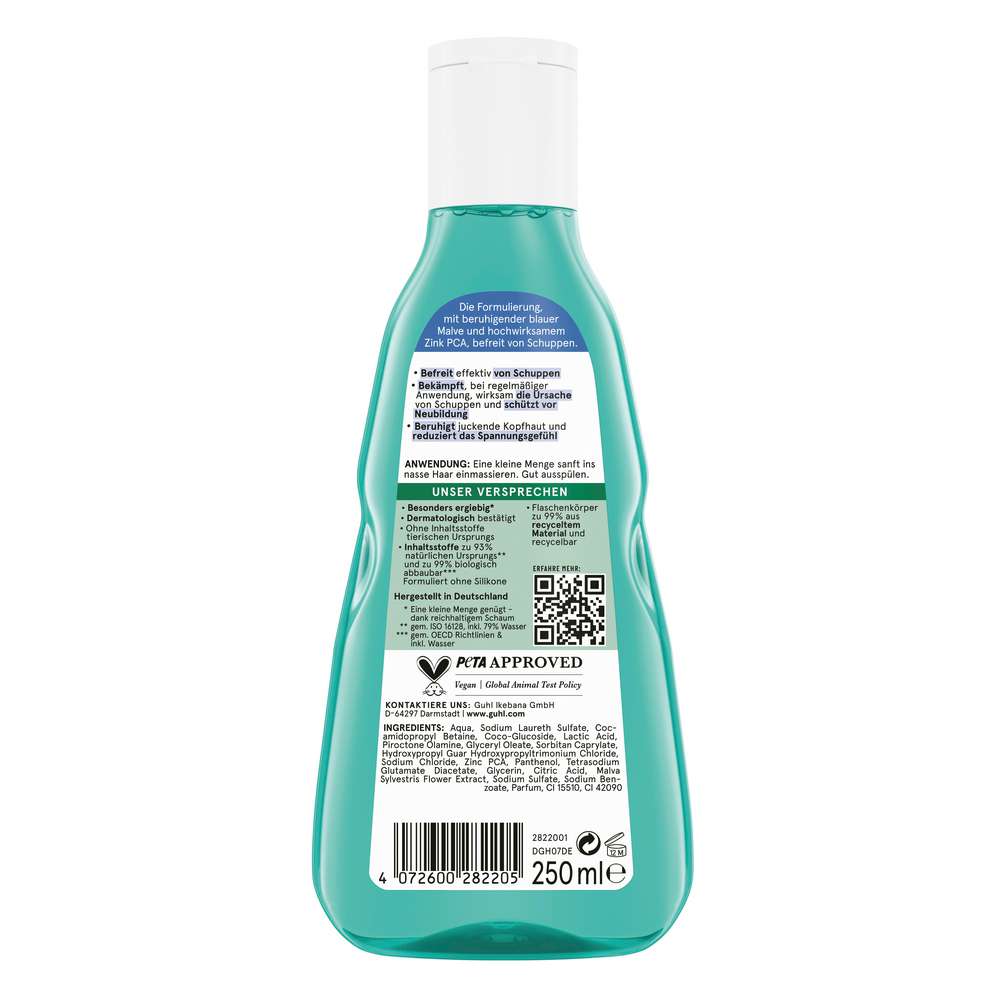 Produktabbildung Guhl Shampoo Anti-Schuppen, blaue Malve