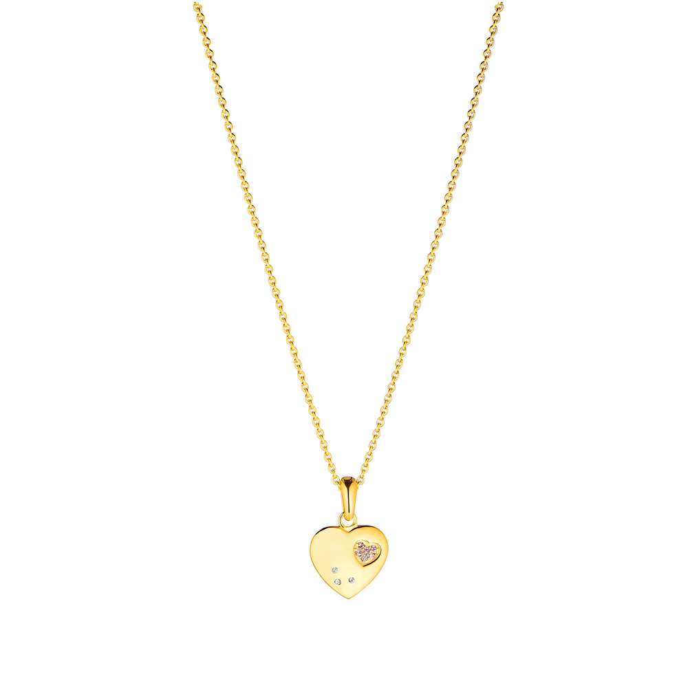 Produktabbildung Lillifee Mädchen Halskette mit Anhänger aus Silber 925 mit Zirkonia, vergoldet (4056867024440)