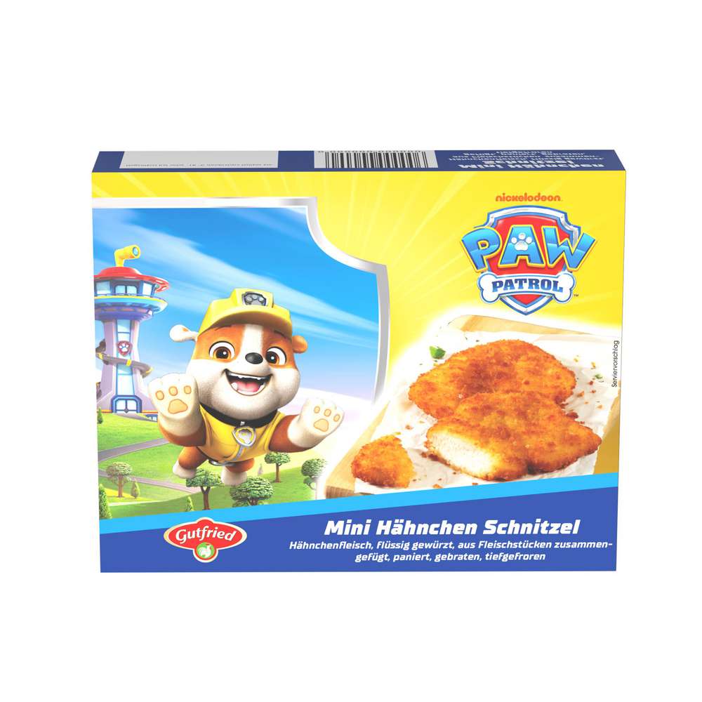 Produktabbildung Gutfried Paw Patrol Mini Hähnchen Schnitzel, tiefgekühlt