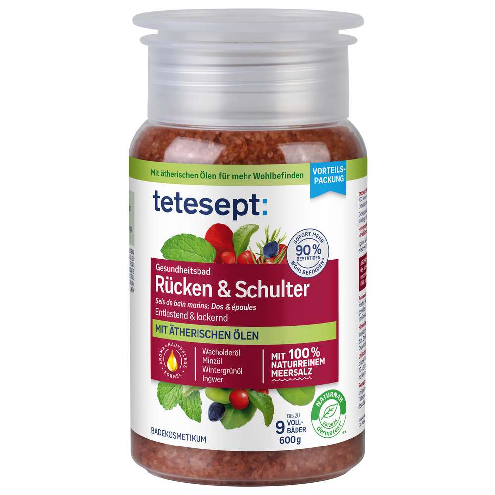 Produktabbildung tetesept Gesundheitsbad, Meeressalz, Rücken & Schulter