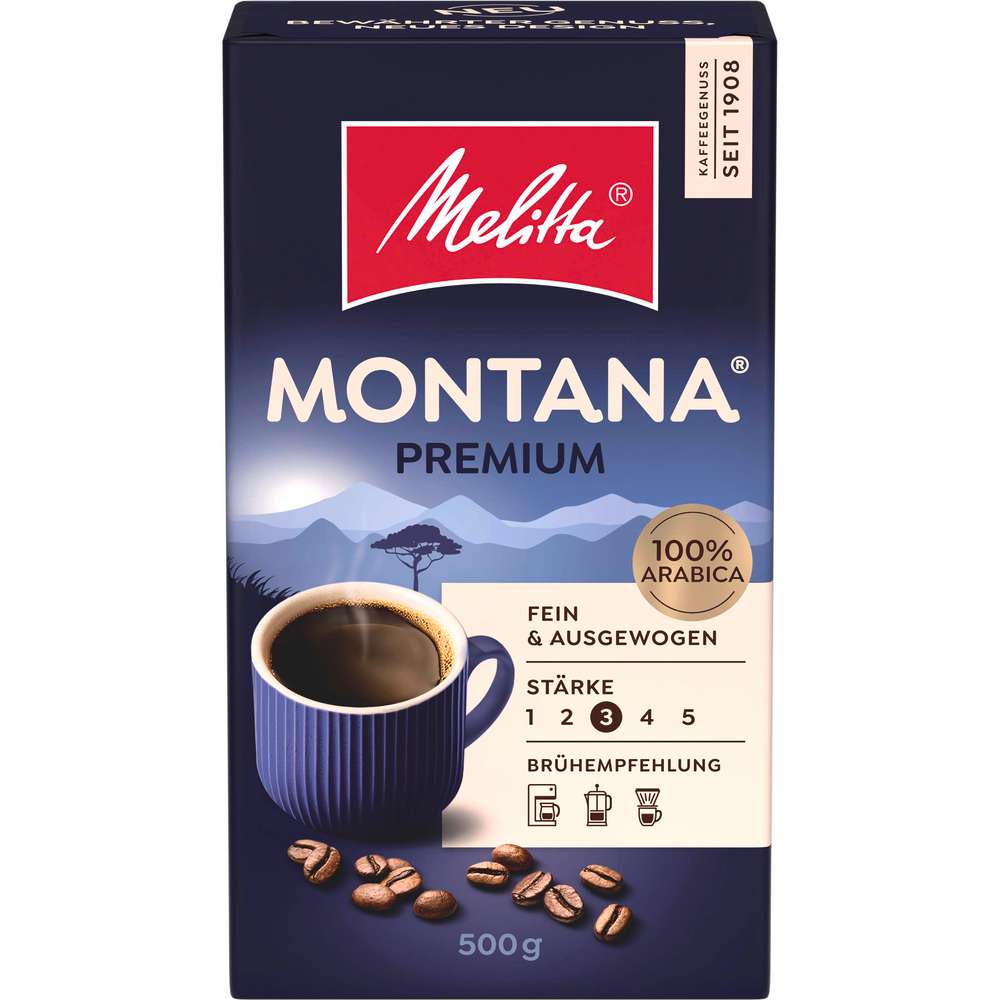 Produktabbildung Melitta Kaffee Montana Premium, gemahlen