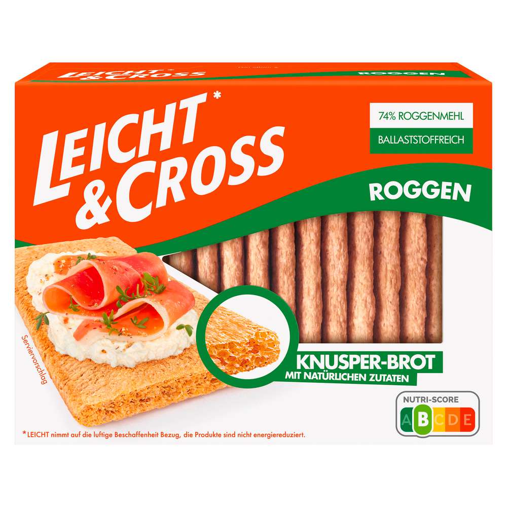Produktabbildung Leicht & Cross Roggen Knäckebrot