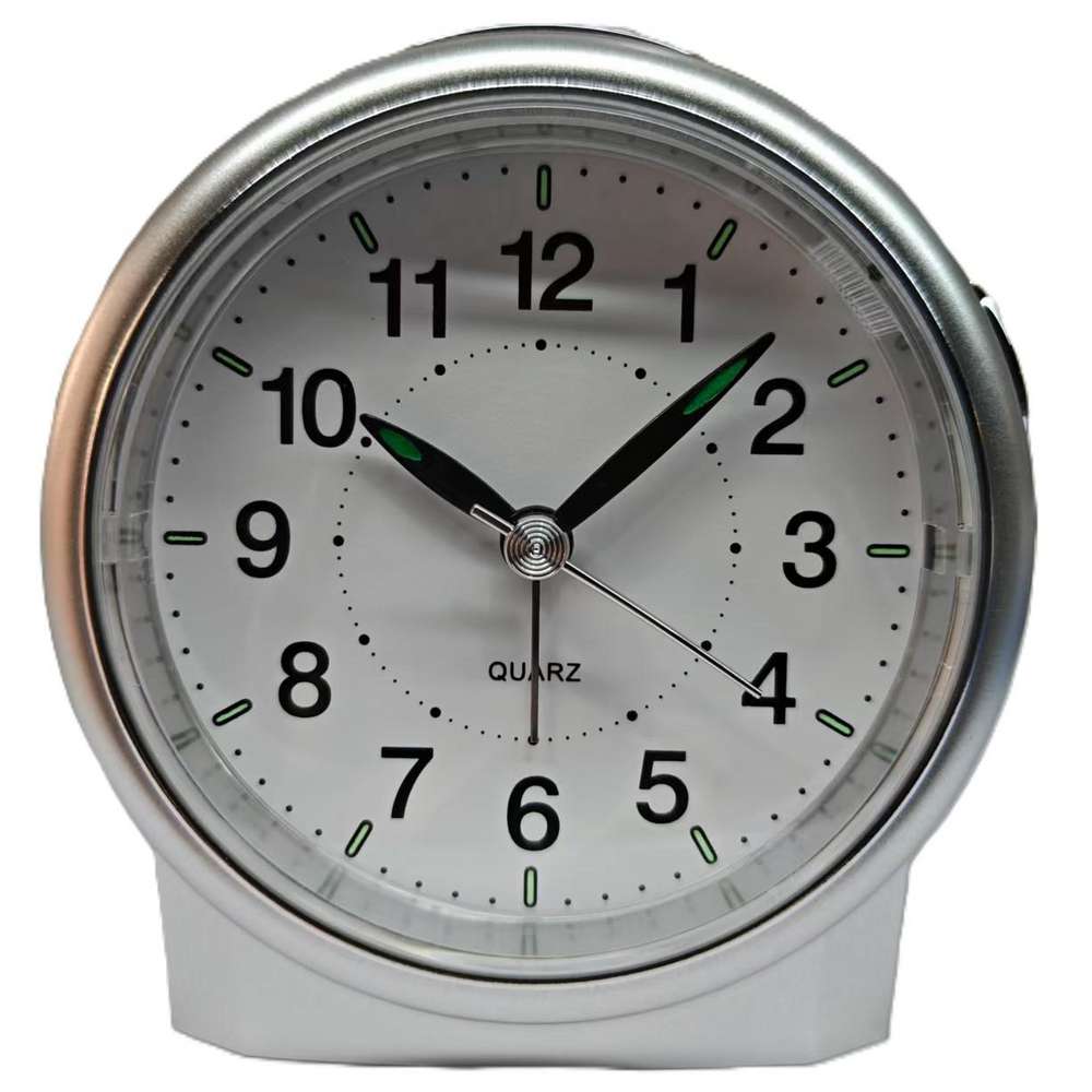 Produktabbildung manufact Quarzwecker analog, silber