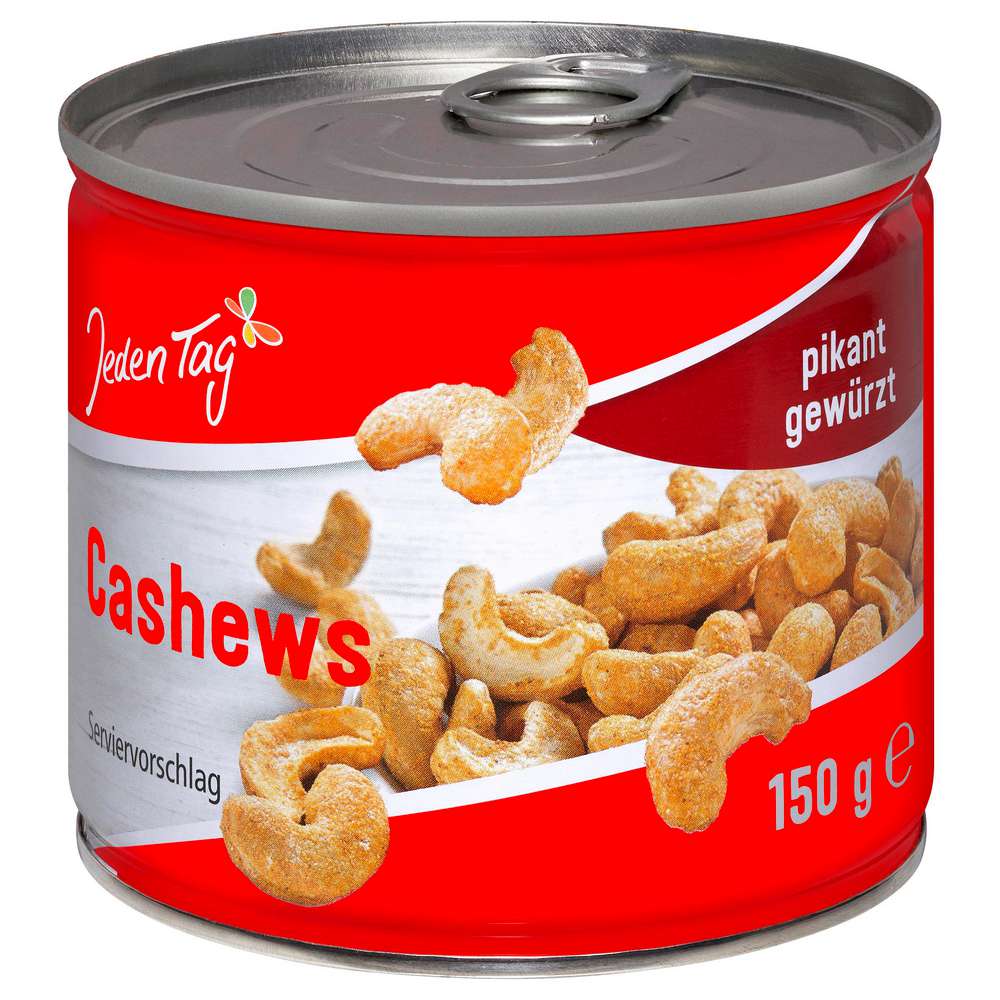 Produktabbildung Jeden Tag Cashewkerne, pikant