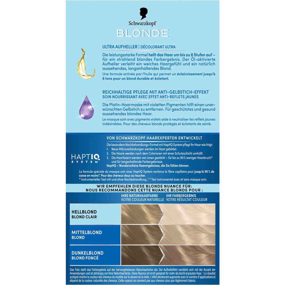 Produktabbildung Schwarzkopf Ultra aufhellende Haarfarbe, Silberblond L101