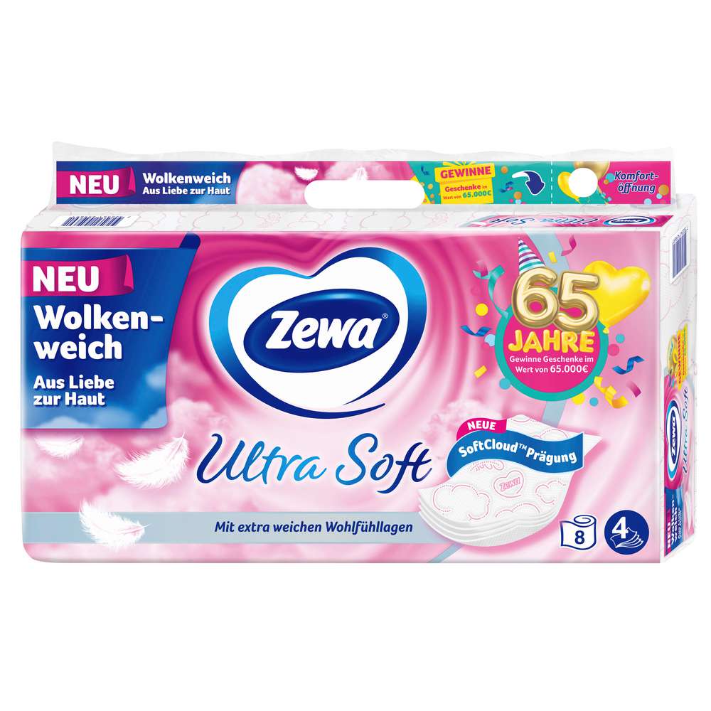Produktabbildung Zewa Toilettenpapier 4 - lagig, Ultra Soft