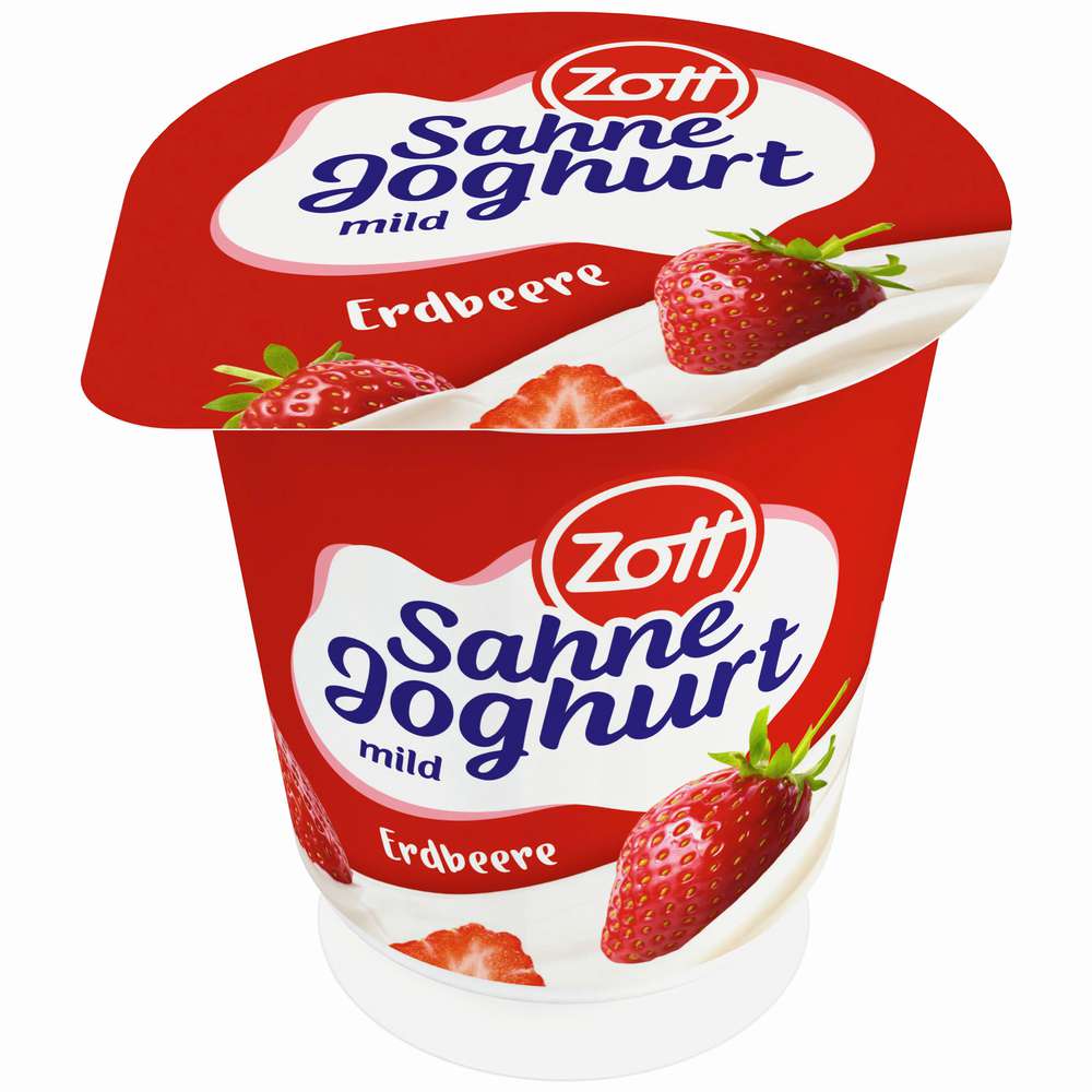 Produktabbildung Zott Sahnejoghurt, Erdbeere