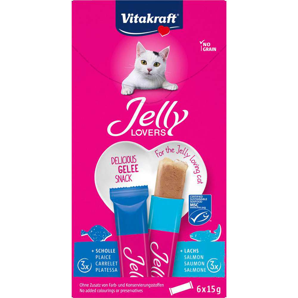 Produktabbildung Vitakraft Katzen-Snack Jelly Lovers, Scholle/Lachs