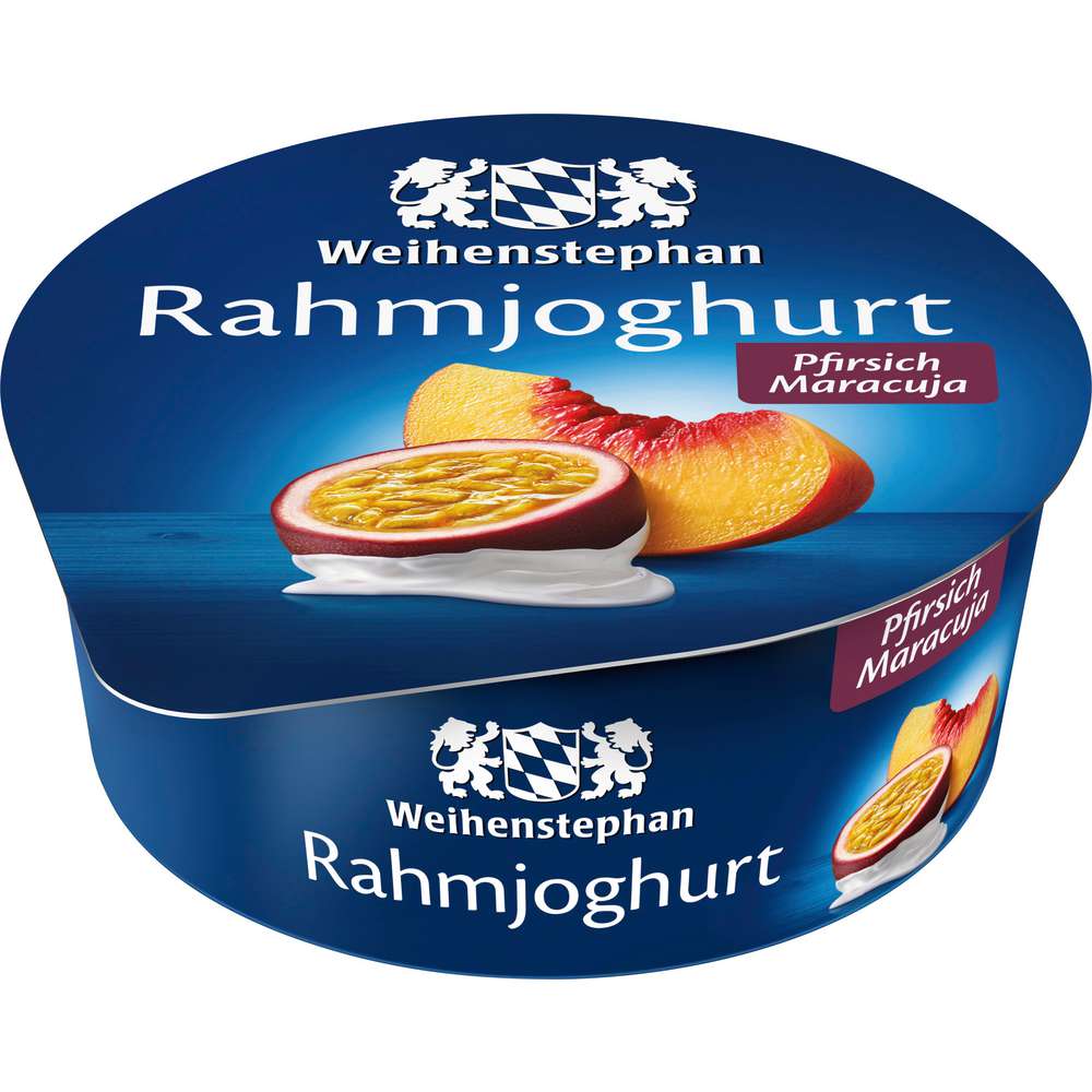 Produktabbildung Weihenstephan Rahmjoghurt, Pfirsich-Maracuja